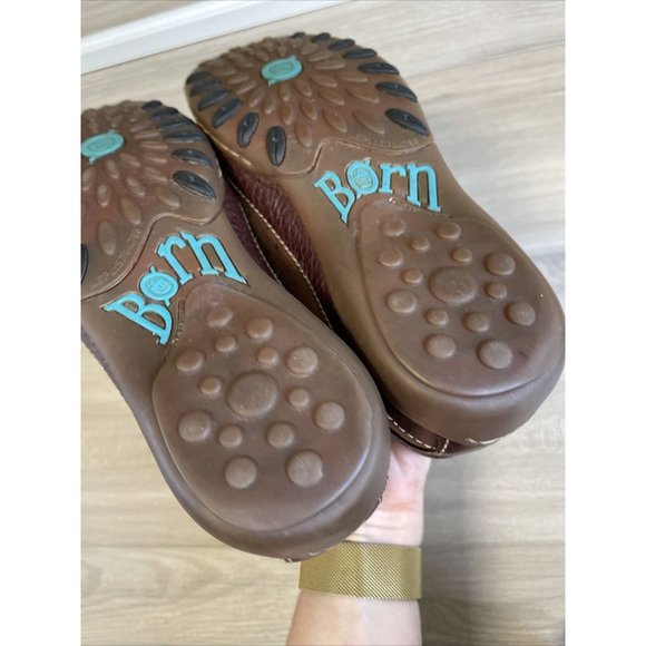 Born Size 6.5 W0578 Hawkeye Brown Leather Lace Up Shoes Oxfords Womens "Bowling" - Picture 5 of 11